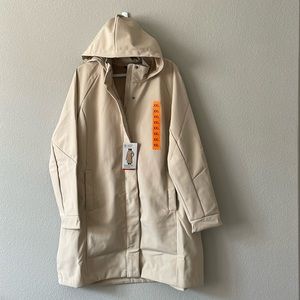 Mondetta Ladies’ Long Softshell Hooded Jacket  XXL Tan